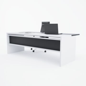 Rectan Yönetici Masası 200x90 - Beyaz+Antrasit