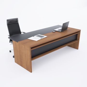 Rectan Yönetici Masası 200x90 - Ceviz+Antrasit
