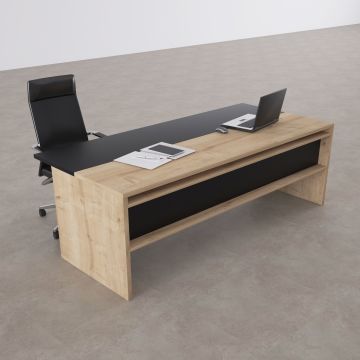 Rectan Yönetici Masası 200x90 - Meşe+Antrasit