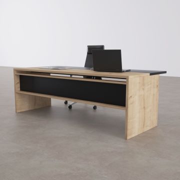 Rectan Yönetici Masası 200x90 - Meşe+Antrasit