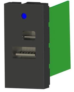 Priz, Data ve Usb Modülleri Usb+Type-c Şarj