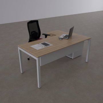 Cube-40 120cm Alt Etajerli Çalışma Masası 140x80 - Meşe