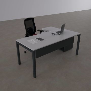 Cube-40 120cm Alt Etajerli Çalışma Masası 160x80 - Beyaz