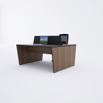 Panel İkili Çalışma Masası 100x140 - Ceviz