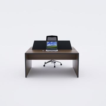 Panel İkili Çalışma Masası 100x140 - Ceviz