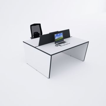 Panel İkili Çalışma Masası 120x140 - Beyaz