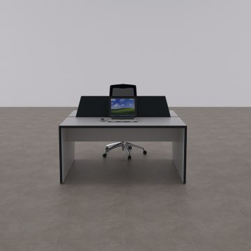 Panel İkili Çalışma Masası 120x140 - Beyaz