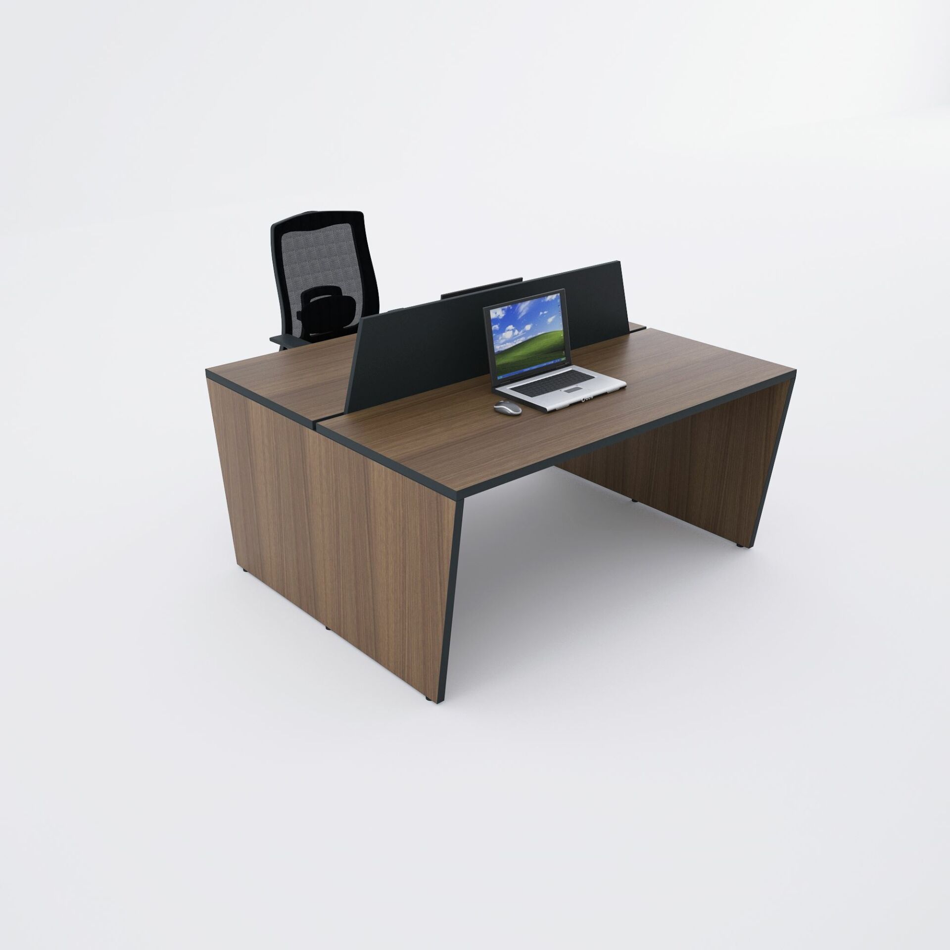 Panel İkili Çalışma Masası 120x140 - Ceviz