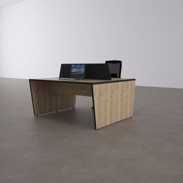 Panel İkili Çalışma Masası 120x140 - Meşe