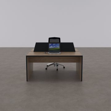 Panel İkili Çalışma Masası 120x140 - Meşe