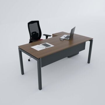 Cube-40 80cm Alt Etajerli Çalışma Masası 120x80 - Ceviz