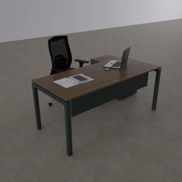 Cube-40 80cm Alt Etajerli Çalışma Masası 120x80 - Ceviz