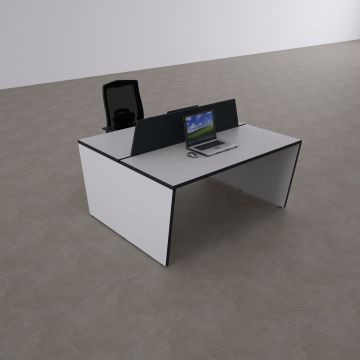 Panel İkili Çalışma Masası 160x140 - Beyaz