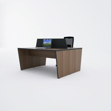 Panel İkili Çalışma Masası 160x140 - Ceviz
