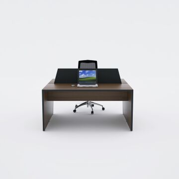 Panel İkili Çalışma Masası 160x140 - Ceviz