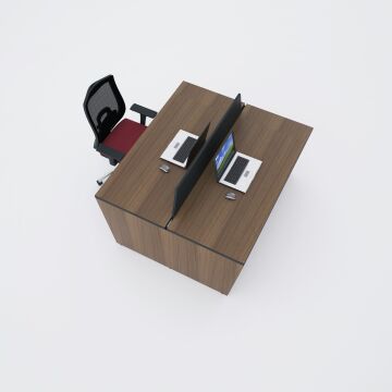 Panel İkili Çalışma Masası 160x140 - Ceviz