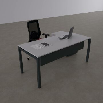 Cube-40 80cm Alt Etajerli Çalışma Masası 140x80 - Beyaz