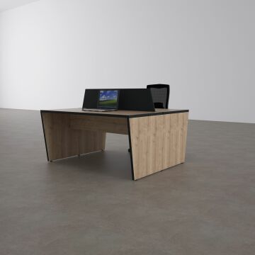 Panel İkili Çalışma Masası 180x140 - Meşe
