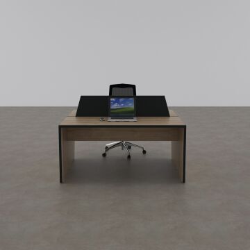 Panel İkili Çalışma Masası 180x140 - Meşe