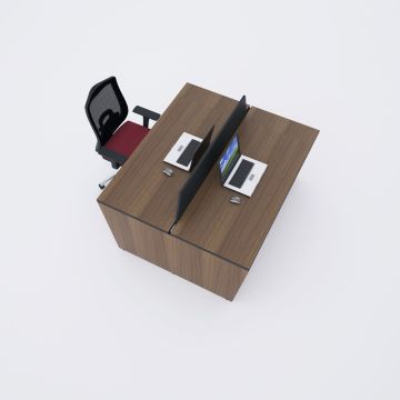 Panel İkili Çalışma Masası 200x140 - Ceviz