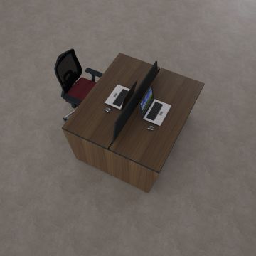 Panel İkili Çalışma Masası 200x140 - Ceviz