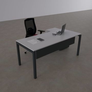 Cube-40 80cm Alt Etajerli Çalışma Masası 200x80 - Beyaz