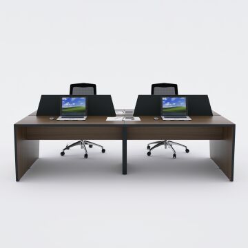 Panel Dörtlü Çalışma Masası 200x140 - Ceviz