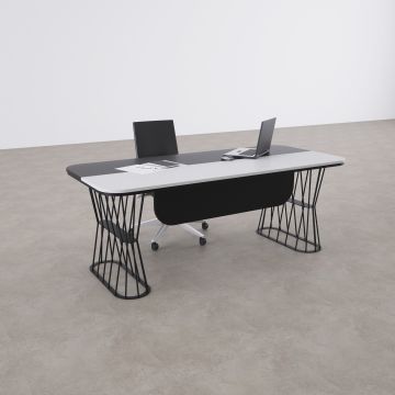Bolero Yönetici Masası 180x90 - Beyaz+Antrasit