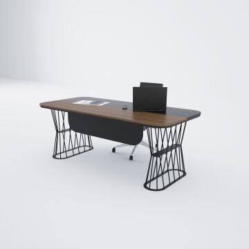Bolero Yönetici Masası 180x90 - Ceviz+Antrasit