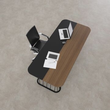 Bolero Yönetici Masası 180x90 - Ceviz+Antrasit