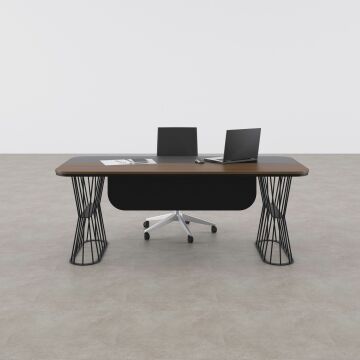 Bolero Yönetici Masası 180x90 - Ceviz+Antrasit