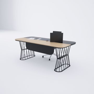 Bolero Yönetici Masası 180x90 - Meşe+Antrasit