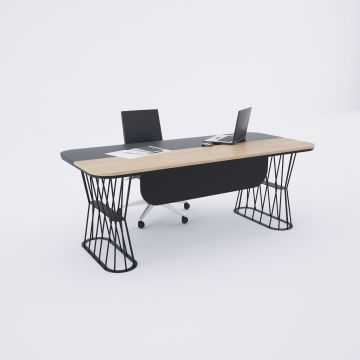 Bolero Yönetici Masası 180x90 - Meşe+Antrasit