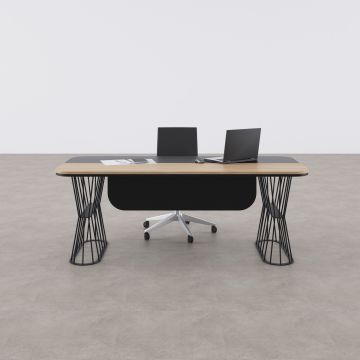 Bolero Yönetici Masası 180x90 - Meşe+Antrasit