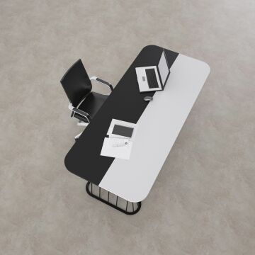 Bolero Yönetici Masası 200x90 - Beyaz+Antrasit