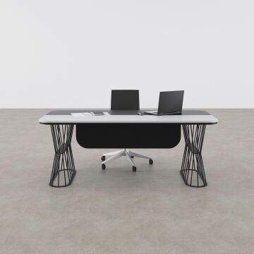 Bolero Yönetici Masası 200x90 - Beyaz+Antrasit