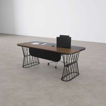 Bolero Yönetici Masası 200x90 - Ceviz+Antrasit
