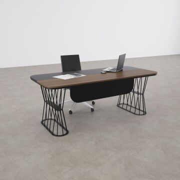 Bolero Yönetici Masası 200x90 - Ceviz+Antrasit
