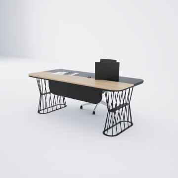 Bolero Yönetici Masası 200x90 - Meşe+Antrasit