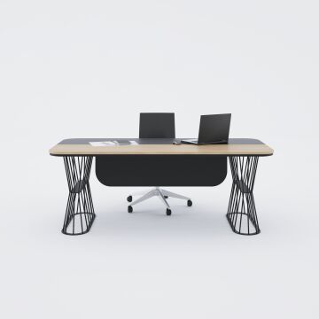 Bolero Yönetici Masası 200x90 - Meşe+Antrasit