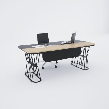 Bolero Yönetici Masası 200x90 - Meşe+Antrasit