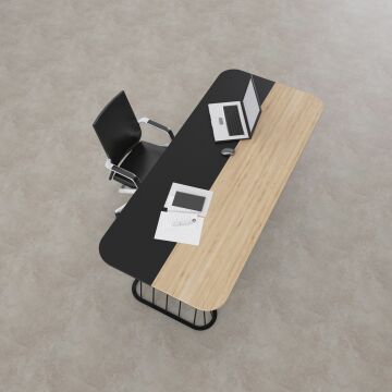 Bolero Yönetici Masası 200x90 - Meşe+Antrasit