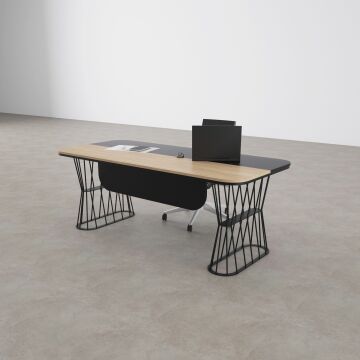 Bolero Yönetici Masası 200x90 - Meşe+Antrasit