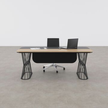 Bolero Yönetici Masası 200x90 - Meşe+Antrasit