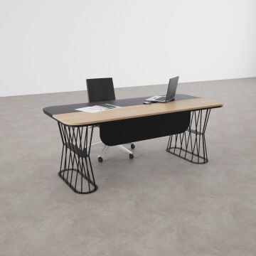 Bolero Yönetici Masası 200x90 - Meşe+Antrasit