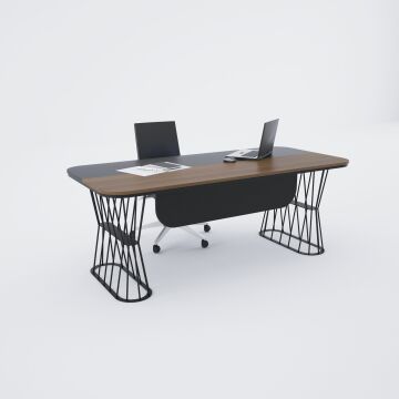 Bolero Yönetici Masası 220x90 - Ceviz+Antrasit