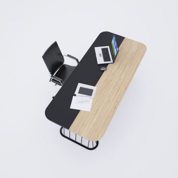 Bolero Yönetici Masası 220x90 - Meşe+Antrasit