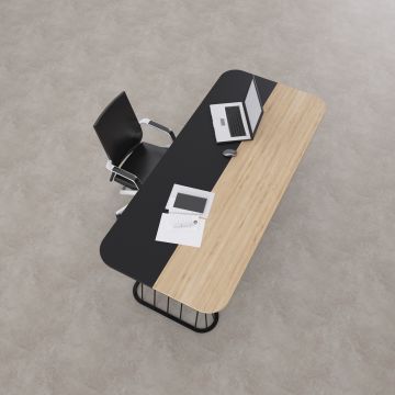 Bolero Yönetici Masası 220x90 - Meşe+Antrasit