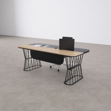 Bolero Yönetici Masası 220x90 - Meşe+Antrasit