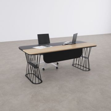 Bolero Yönetici Masası 220x90 - Meşe+Antrasit